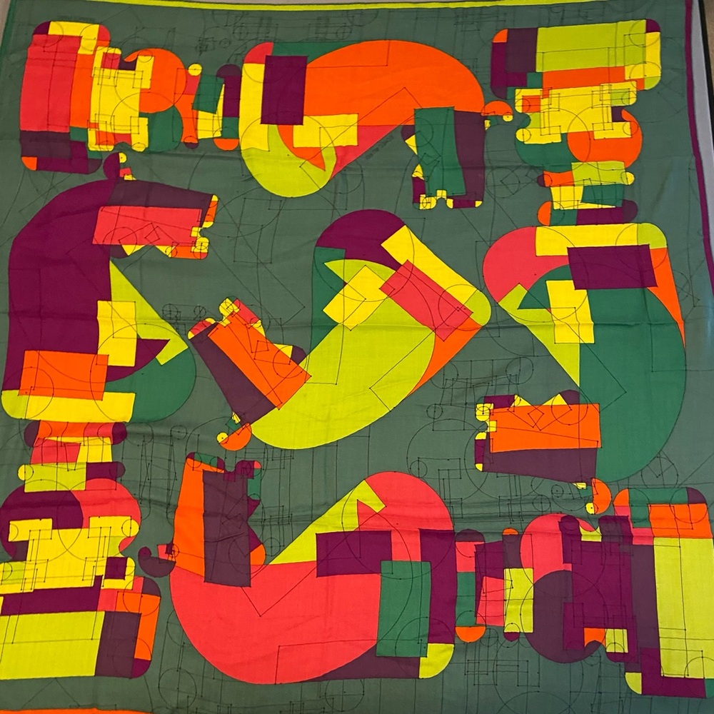Authentic Hermes cashmere silk scarf